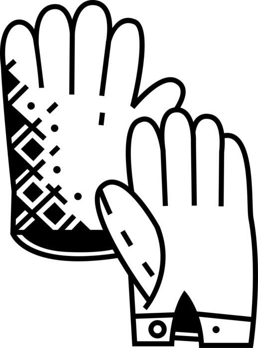 Vector Illustration of Winter Gloves Keep Hands Warm
