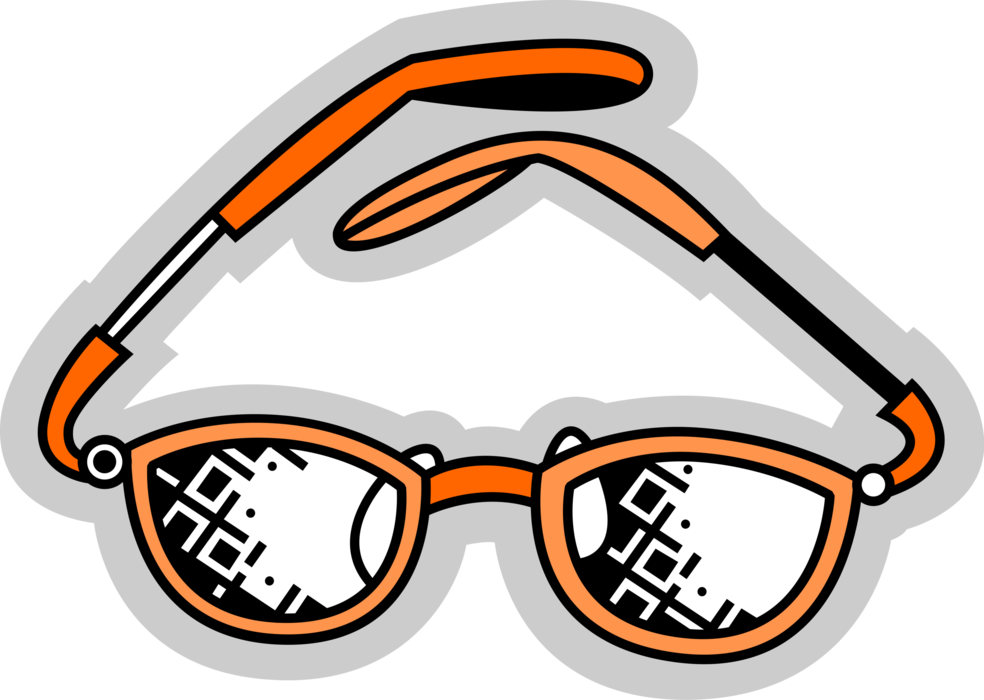 Vector Illustration of Reading Glasses Eyeglasses to Aid Vision