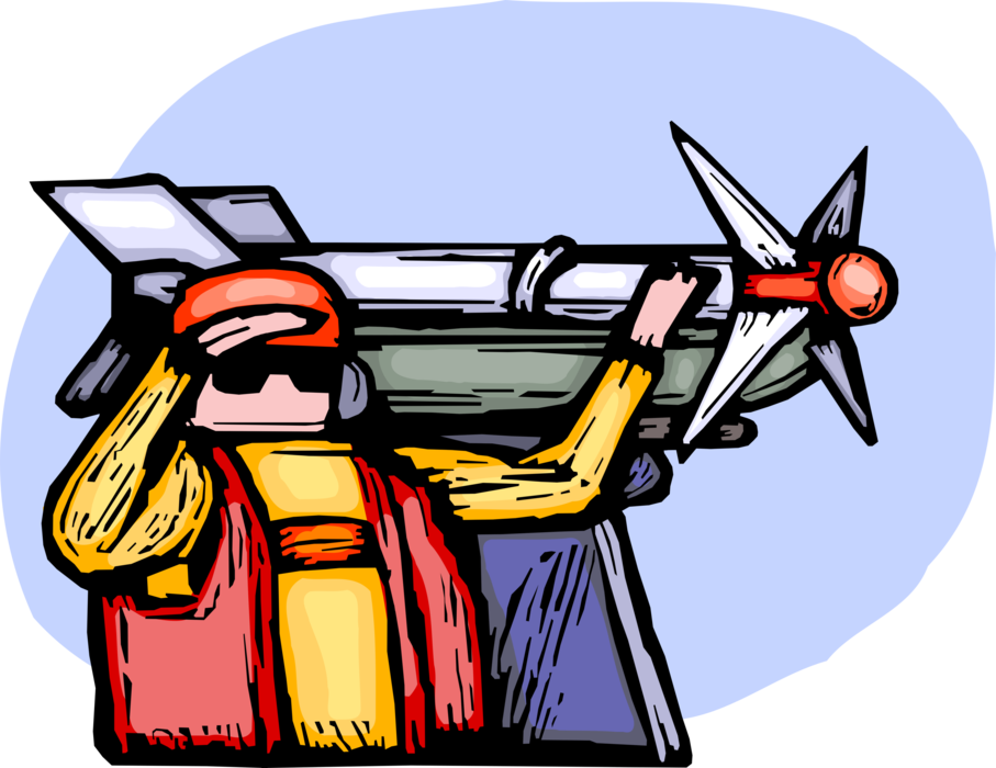 Vector Illustration of United States Navy Aircraft Carrier Air Operation Flight Deck Crew Loads Ordnance Missile Munitions