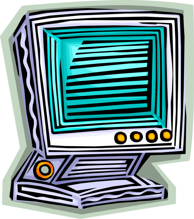 Vector Illustration of Computer Screen Monitor