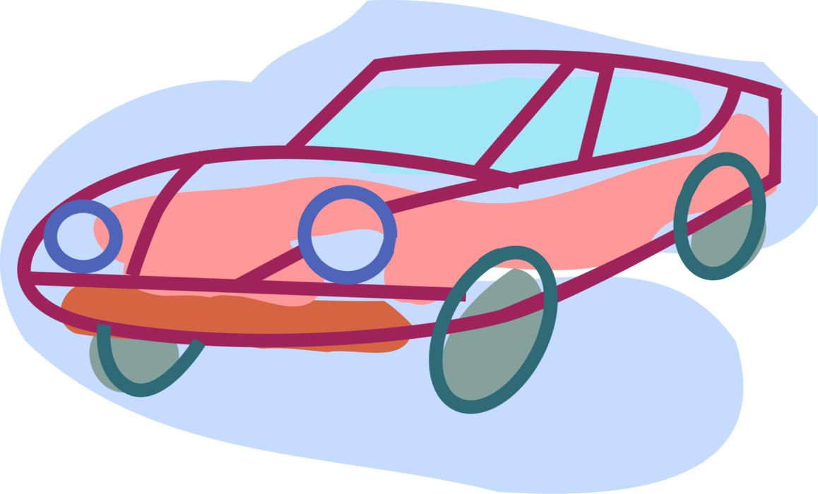 Vector Illustration of Sports Car Automobile Motor Vehicle