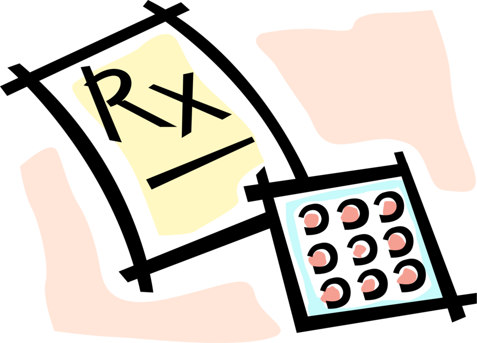 Vector Illustration of Pharmaceutical Oral Dosage Prescription Medicine Drug Pills