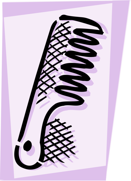 Vector Illustration of Personal Grooming Hair Comb