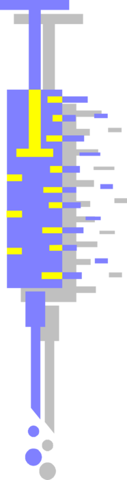 Vector Illustration of Medical Vaccination Hypodermic Syringe Needle for Inoculation Injection