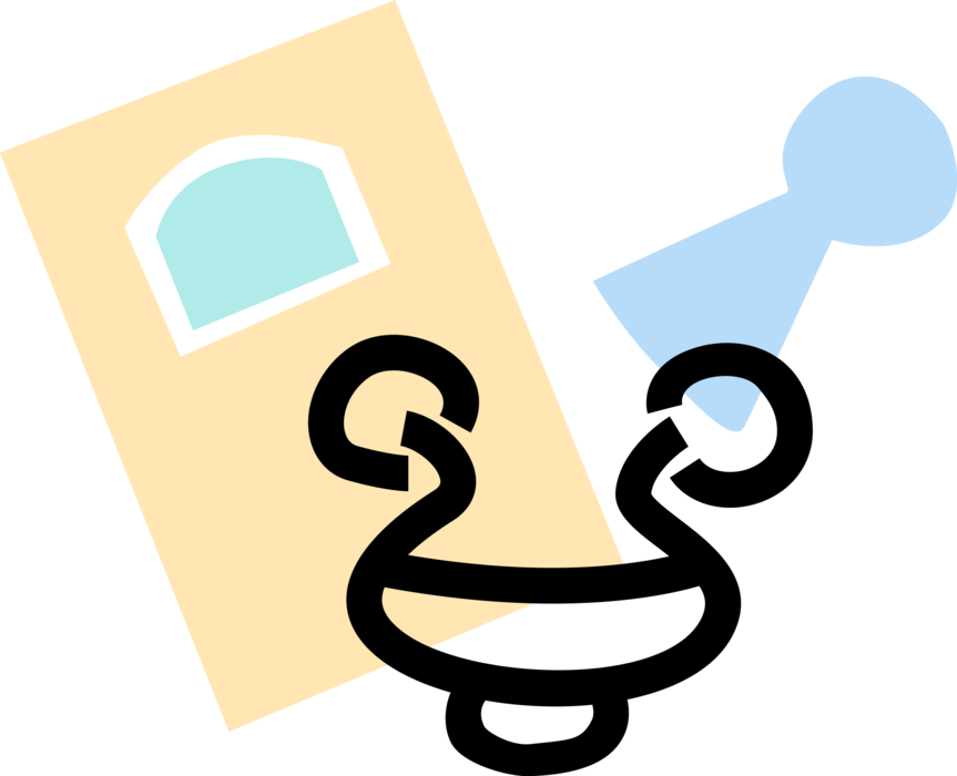 Vector Illustration of Home Residence Door, Door Knocker, and Lock Keyhole