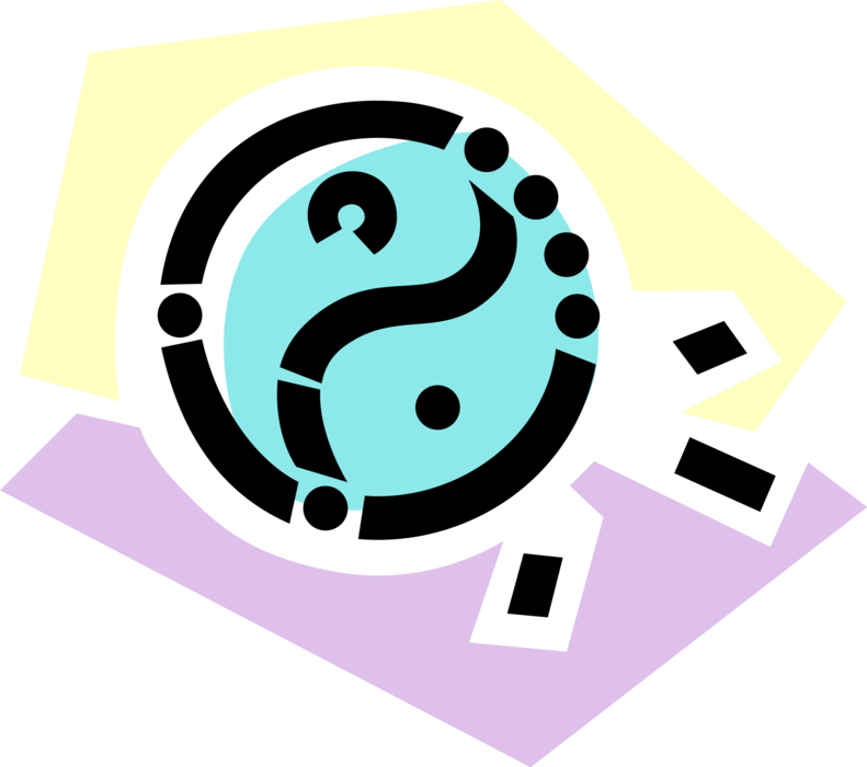 Vector Illustration of Chinese Philosophy Yin and Yang Says Opposite Forces are Complementary