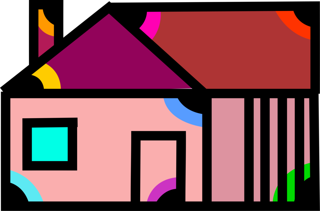Vector Illustration of Urban Housing Family Home Residence Dwelling