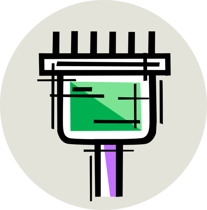 Vector Illustration of Computer Peripheral Cable Connector