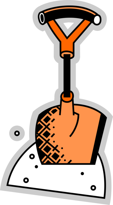 Vector Illustration of Shovel Tool for Digging and Lifting used in Construction, Gardening and Agriculture
