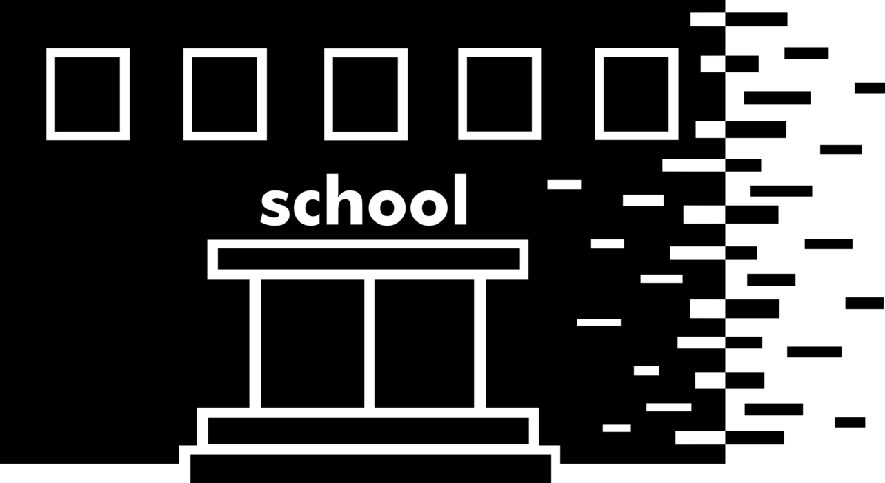 Vector Illustration of School Institution Building Architecture
