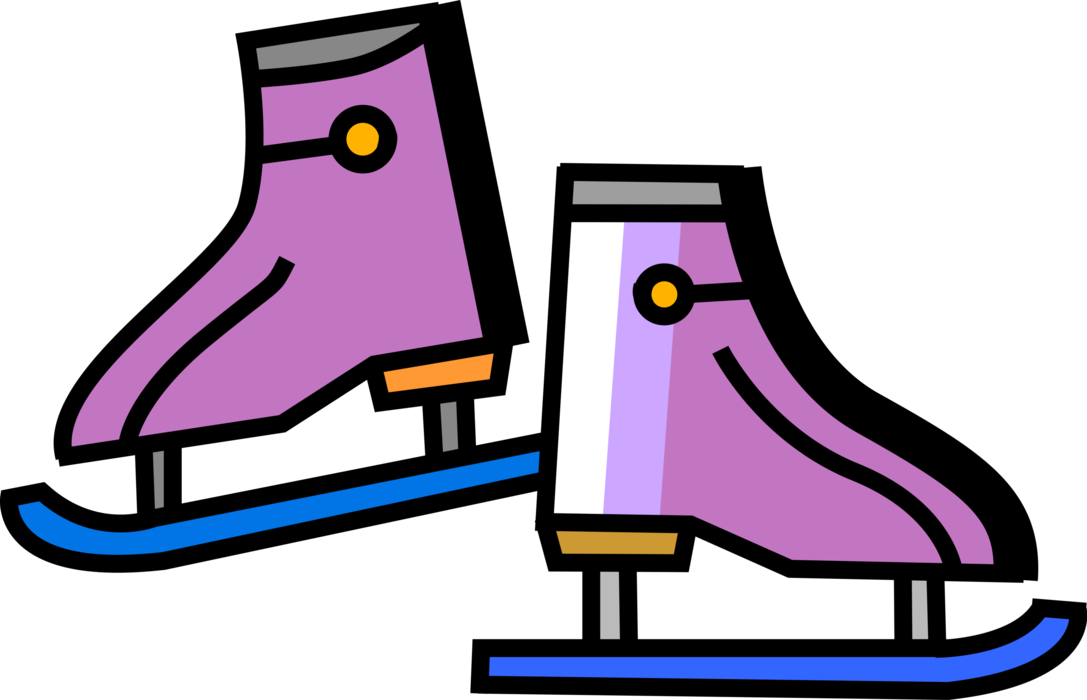 Vector Illustration of Sport of Figure Skating Ice Skates