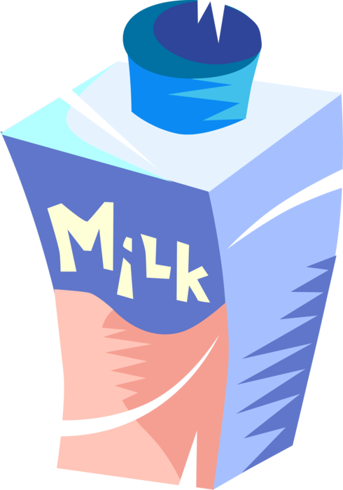 Vector Illustration of Fresh Dairy Milk Carton
