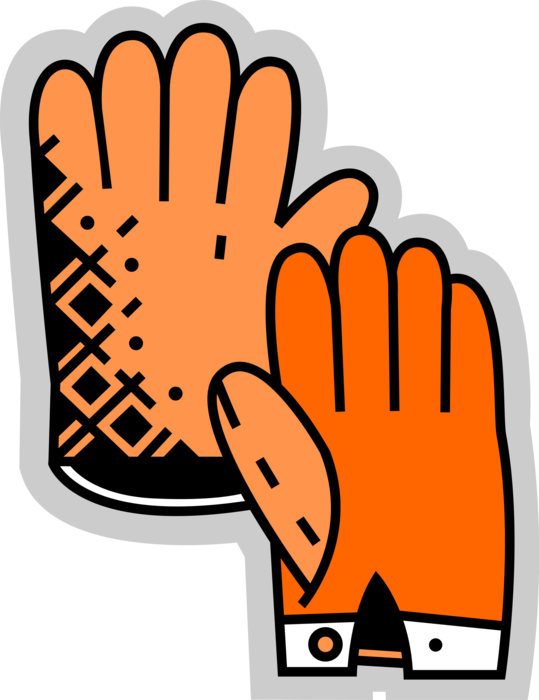 Vector Illustration of Winter Gloves Keep Hands Warm