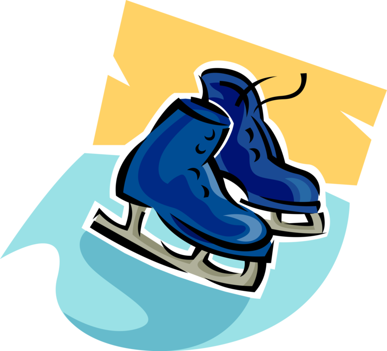 Vector Illustration of Ice Skating Figure Skates