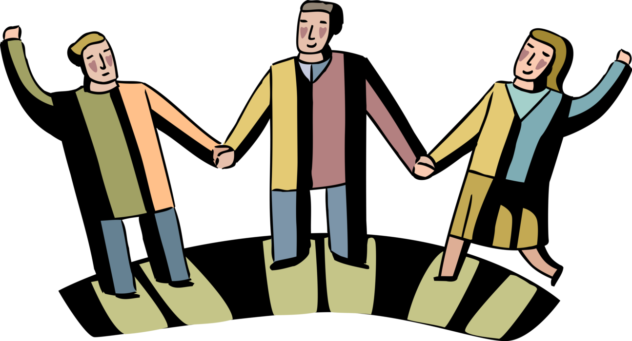 Vector Illustration of Business Associates Achieve Success and Celebrate Teamwork and Collaboration
