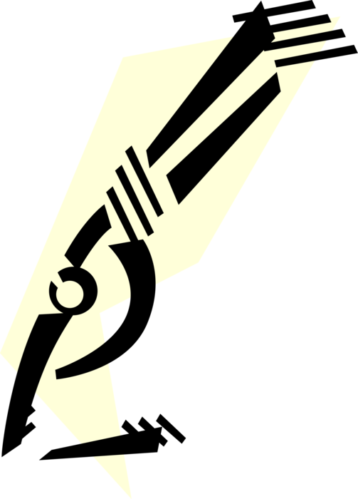 Vector Illustration of Fountain Pen Writing Instrument