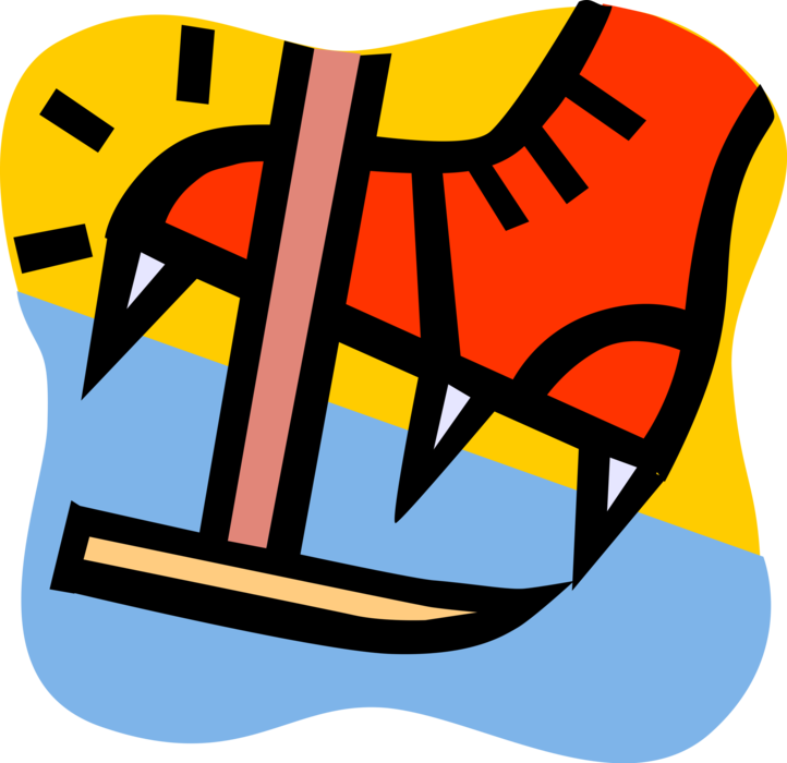 Vector Illustration of Mountaineering Mountain Climbing Boots with Crampons and Ice Pick Axe