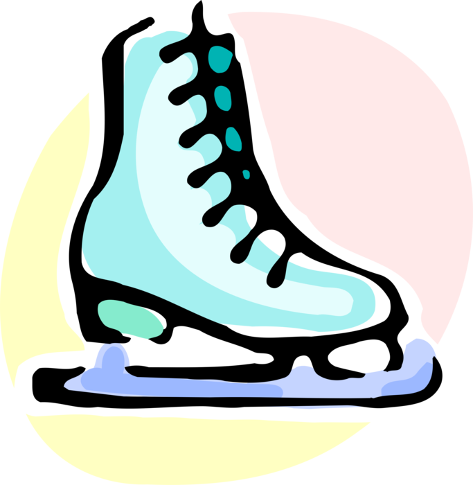 Vector Illustration of Sport of Figure Skating Ice Skate