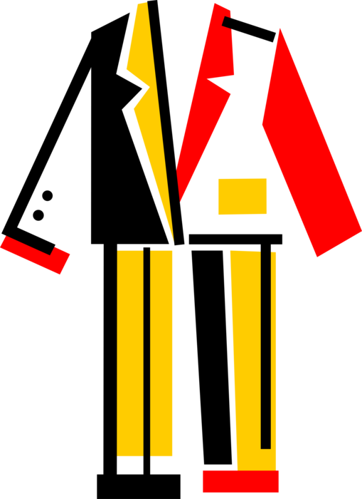 Vector Illustration of Men's Suit Garment Clothing Apparel