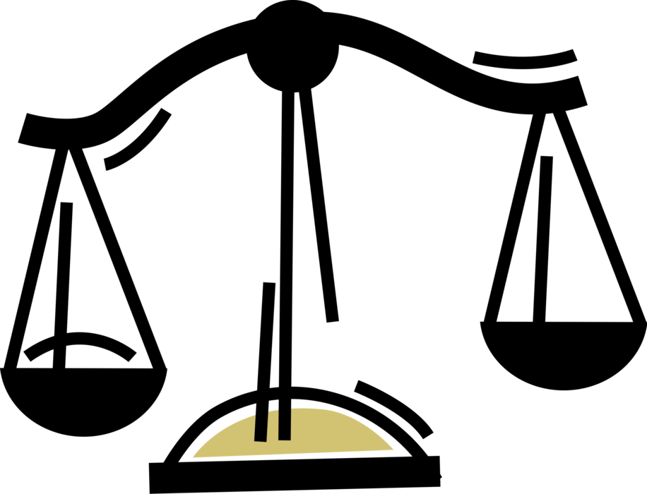 Vector Illustration of Weighing Scales Force-Measuring Devices for Weight Measurement