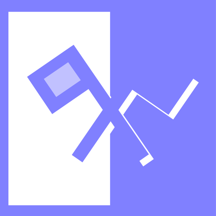 Vector Illustration of Sending Information Signals Using Flag Semaphore