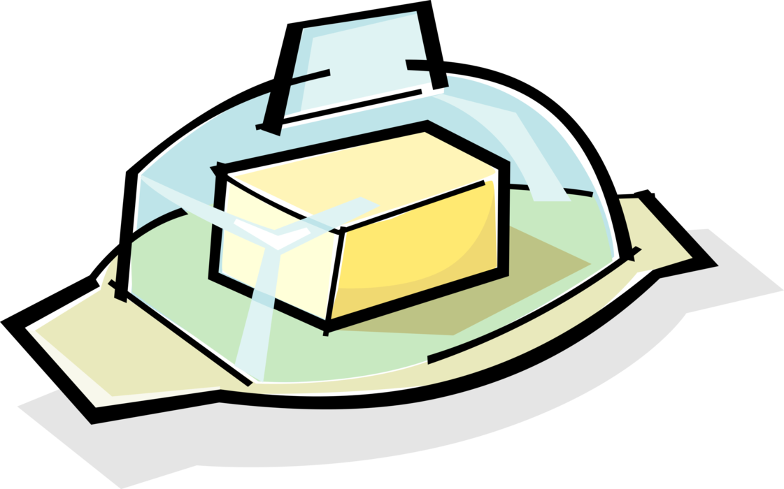 Vector Illustration of Dairy Butter or Margarine Container