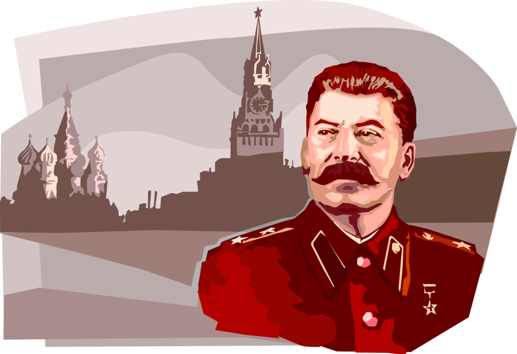 Vector Illustration of Joseph Stalin, Russian Dictator Leader of the Soviet Union