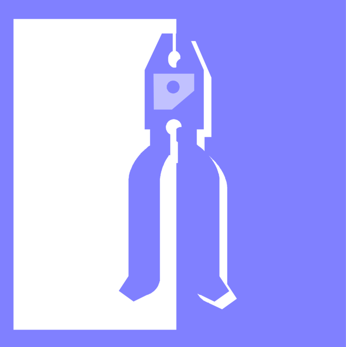 Vector Illustration of Pliers Hand Tool used to Hold Objects Firmly