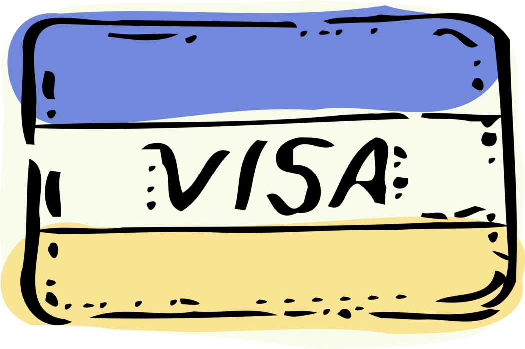 Vector Illustration of VISA Credit Cards Issued to Users as Method of Payment Cards Instead of Cash