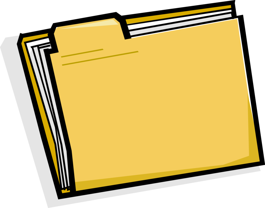 Vector Illustration of File Folder Holds Loose Papers Together for Organization and Protection