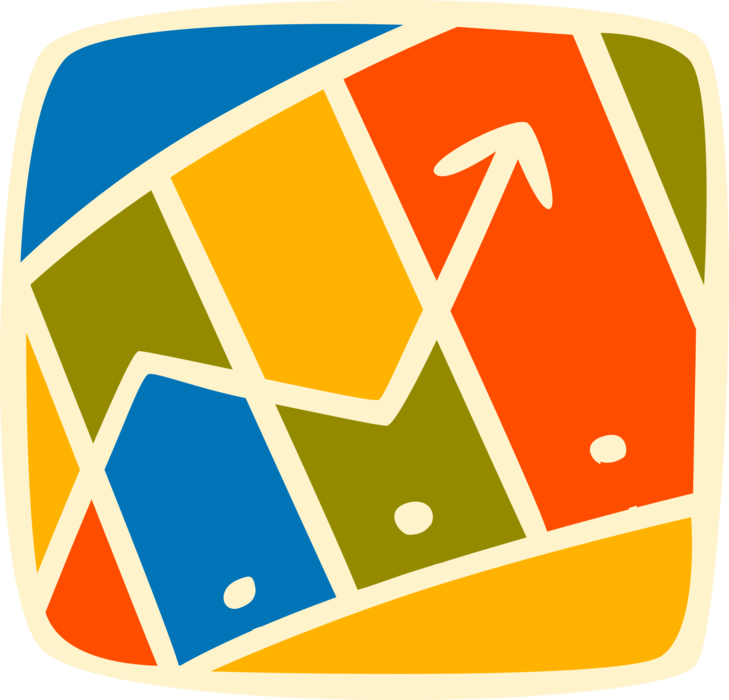 Vector Illustration of Infographic Sales Profit Chart Diagram Graphical Representation of Data