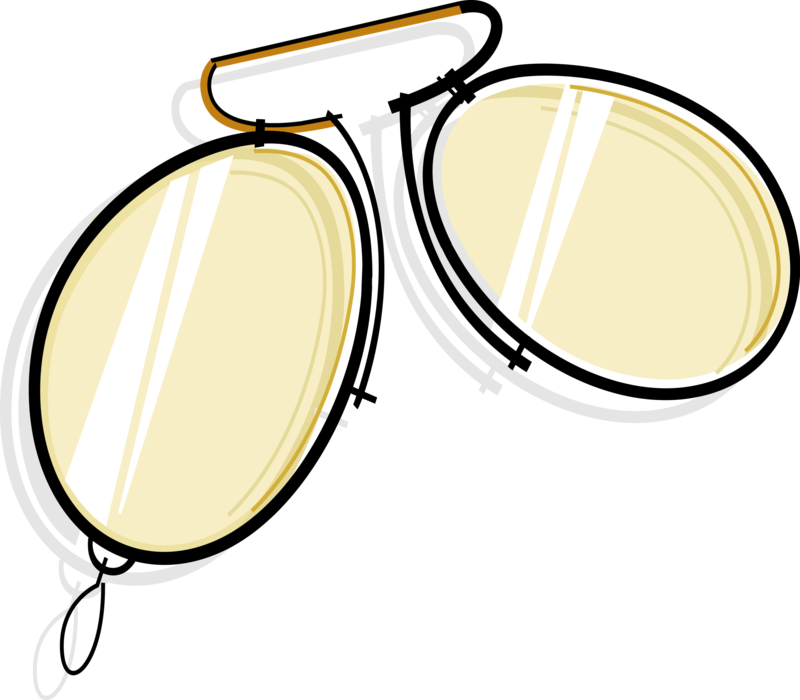 Vector Illustration of Eyeglasses or Reading Glasses to Correct or Aid Vision