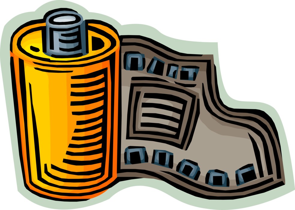 Vector Illustration of 35mm Photography Roll of Camera Film Canister 