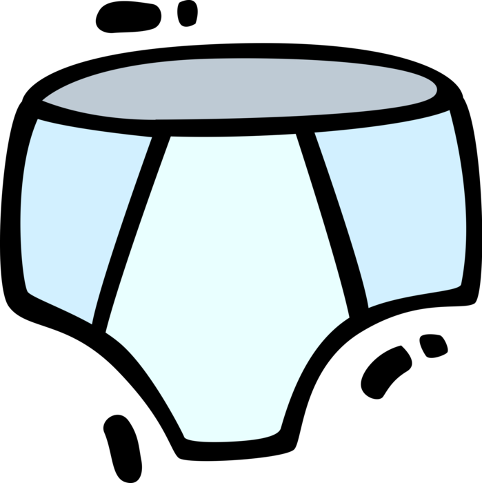 Vector Illustration of Clothing Underpants Underwear Undergarments Worn Beneath Clothes