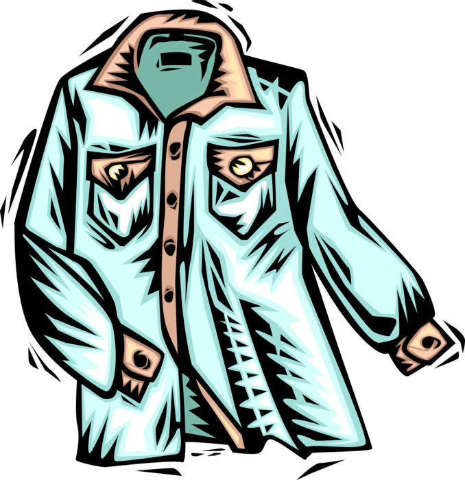 Vector Illustration of Long Sleeved Garment Shirt Apparel Clothing