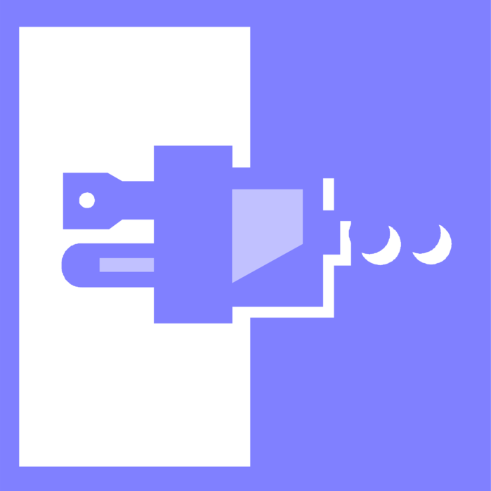 Vector Illustration of Power Supply Electric Plug