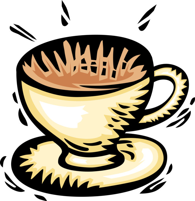 Vector Illustration of Cup of Steeped Tea in Teacup