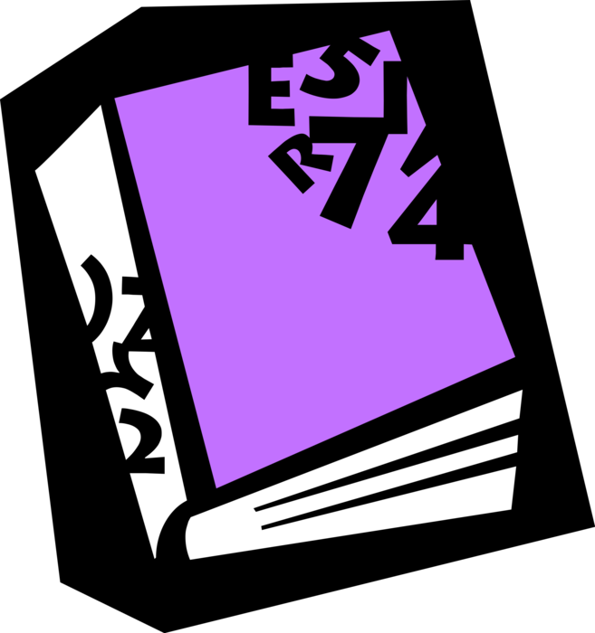 Vector Illustration of Books as Printed Works of Literature Fiction or Nonfiction Borrowed from Lending Library