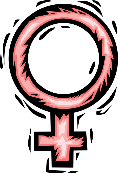 Vector Illustration of Female Sex Gender Venus Symbol