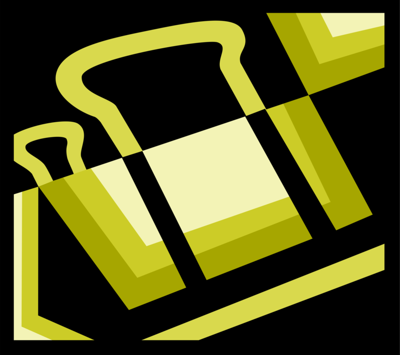 Vector Illustration of Strong Metal Bulldog Binder Clip Keeps Papers Securely Fastened