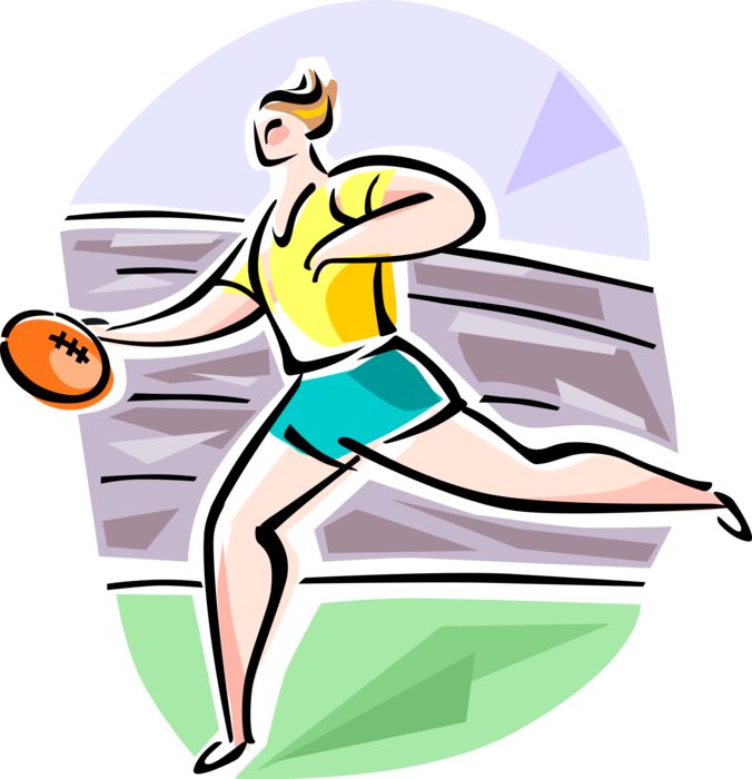 Vector Illustration of Australian Rules Football (AFL) or Aussie Rules Footy