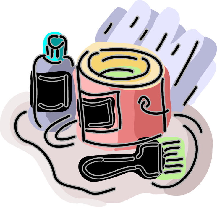 Vector Illustration of Home Renovation and Decoration Paint Can with Paintbrush