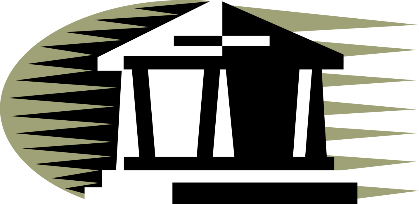 Vector Illustration of Financial Banking Institution Bank with Classical Greek Temple Columns