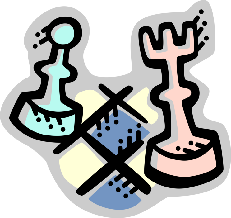 Vector Illustration of Game of Chess Strategy Board Game Pawn Takes King in Checkmate