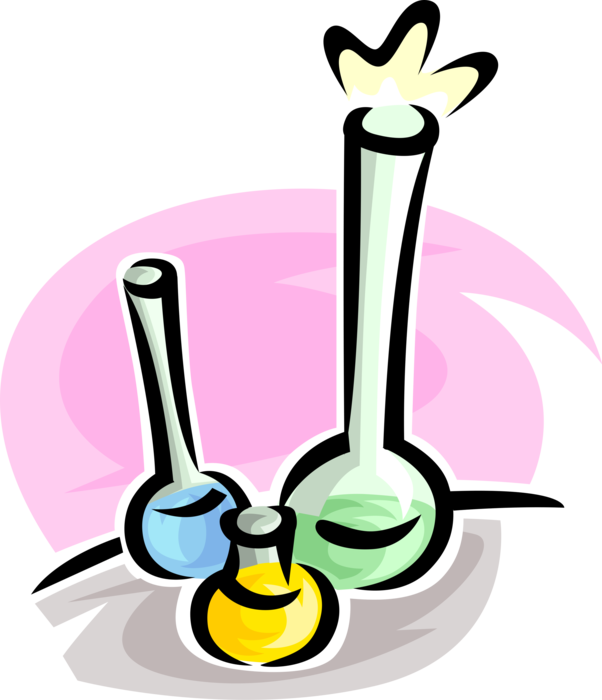 Vector Illustration of Laboratory Beaker Glassware for Stirring, Mixing and Heating Liquids