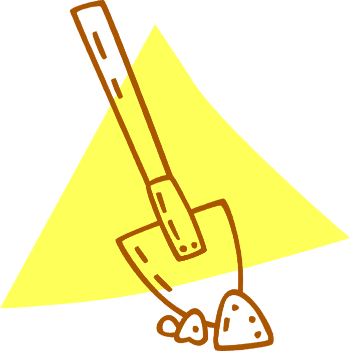 Vector Illustration of Shovel Tool for Digging and Lifting used in Construction, Gardening and Agriculture