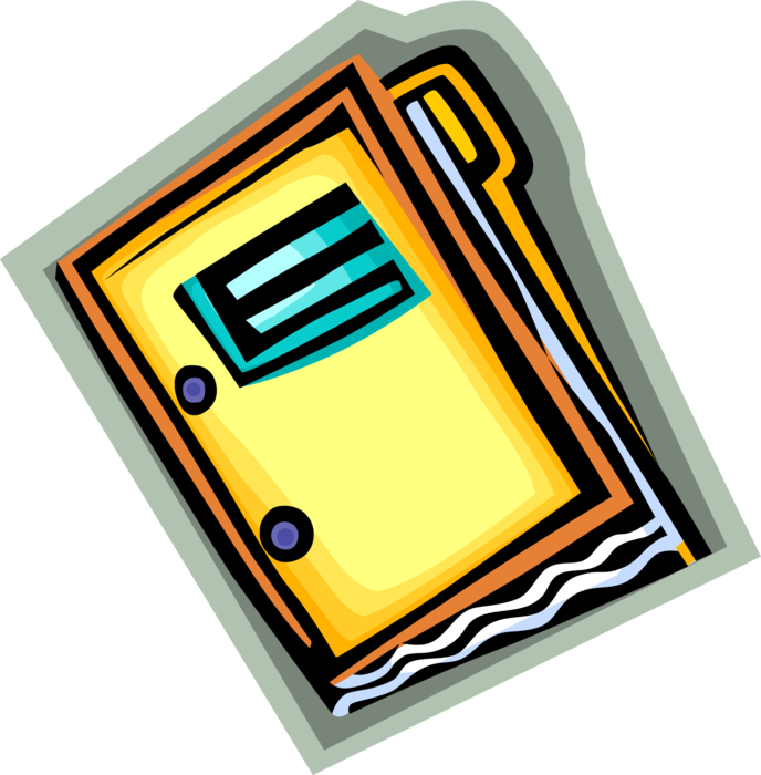 Vector Illustration of File Folder Holds Loose Papers Together for Organization and Protection