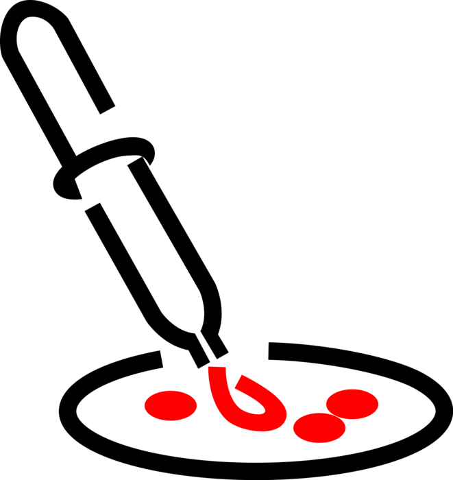 Vector Illustration of Medical Research Eye Droppers used to Transfer Small Quantities of Liquids