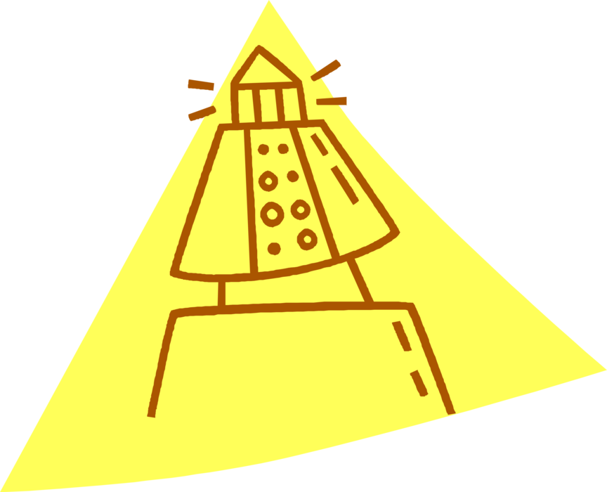 Vector Illustration of Floating Anchored Buoy Marks Maritime Channel or Hazard