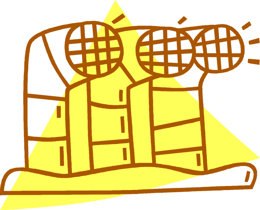 Vector Illustration of Building Air Circulation and Ventilation Exhaust Vents